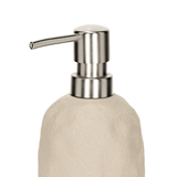 Dispenser Porta Sabonete Líquido em Cerâmica Bege - Ela Decora