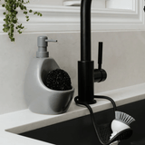 Dispenser Porta Detergente com Esponja Joey Cinza 591ml