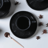 Jogo 6 Xicaras de Café com Pires Orgânico Eclipse 120ml