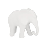 Elefante de Cerâmica Branco 13,5 cm x 11,5 cm x 7,5 cm - Ela Decora