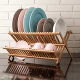 Escorredor de Louças Bambu 45xm x 33cm x 23,5cm - Ela Decora