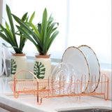 Escorredor de louças em Aço Rose Gold - Ela Decora