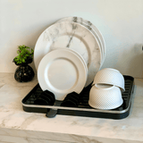 Escorredor De Louças Preto Com Bico Para Escoar Água - Ela Decora