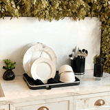 Escorredor De Louças Preto Com Bico Para Escoar Água - Ela Decora