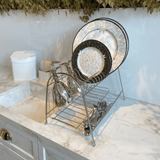 Escorredor Max Duplo Cromado Fosco - Ela Decora