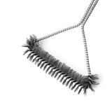 Escova de Aço para Churrasqueira com Cabo de Plástico 47cm - Ela Decora