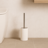 Escova Sanitára em Polirresina Branca 37cm - Ela Decora