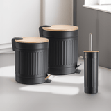 Escova Sanitária Fluted Preta 38cm - Ela Decora