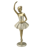 Escultura Bailarina Decorativa Dourada 28,5cm - Ela Decora