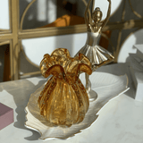 Escultura Bailarina Decorativa Dourada 28,5cm - Ela Decora