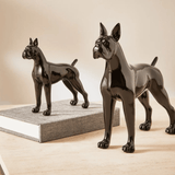Escultura Cachorro em Poliresina Preto 18cm - Ela Decora