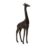 Escultura Girafa em Poliresina Preto 38cm - Ela Decora