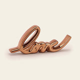 Escultura Love em Cerâmica Rose Gold 21cm - Ela Decora