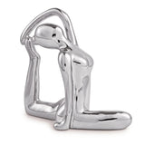 Escultura Mulher Yoga em Porcelana Cromado - Ela Decora