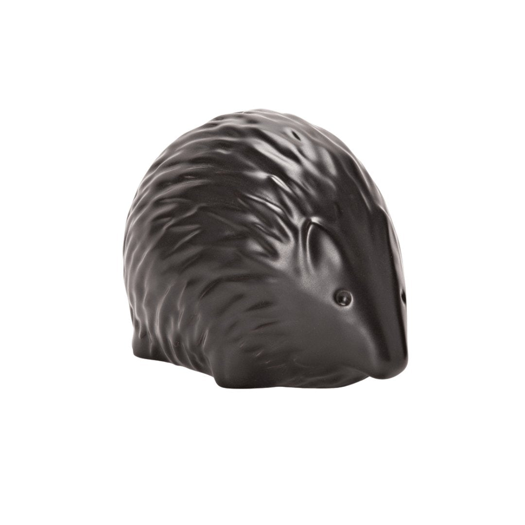 Escultura Ouriço em Cerâmica Preto 6cm - Ela Decora