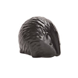 Escultura Ouriço em Cerâmica Preto 6cm - Ela Decora