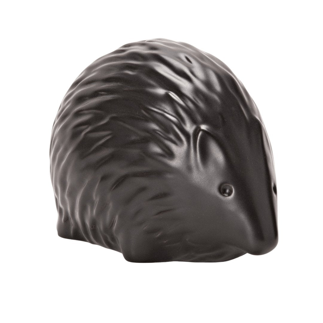 Escultura Ouriço em Cerâmica Preto 9cm - Ela Decora