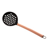 Escumadeira de Nylon Preta com Cabo de Aço Inox Rose Gold 34cm - Ela Decora