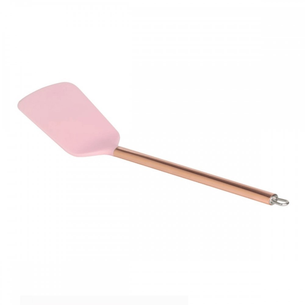 Espátula De Nylon Rose Gold Com Cabo De Aço Inox - 34 cm - Ela Decora