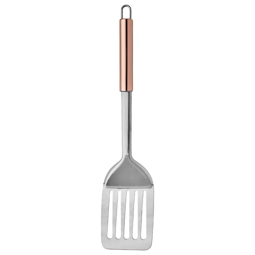 Espátula Vazada de Inox Cabo Rose Gold - Ela Decora