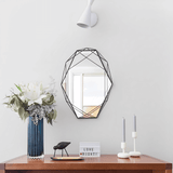 Espelho com Moldura Prisma Preto 56 cm x 42 cm - Ela Decora