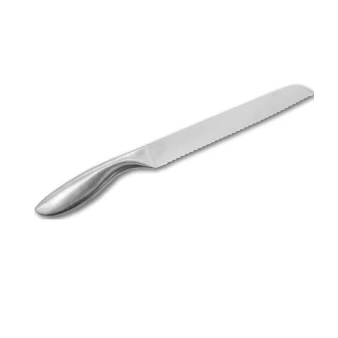 Faca para Pão em Aço Inox Cromado 33,5cm - Ela Decora