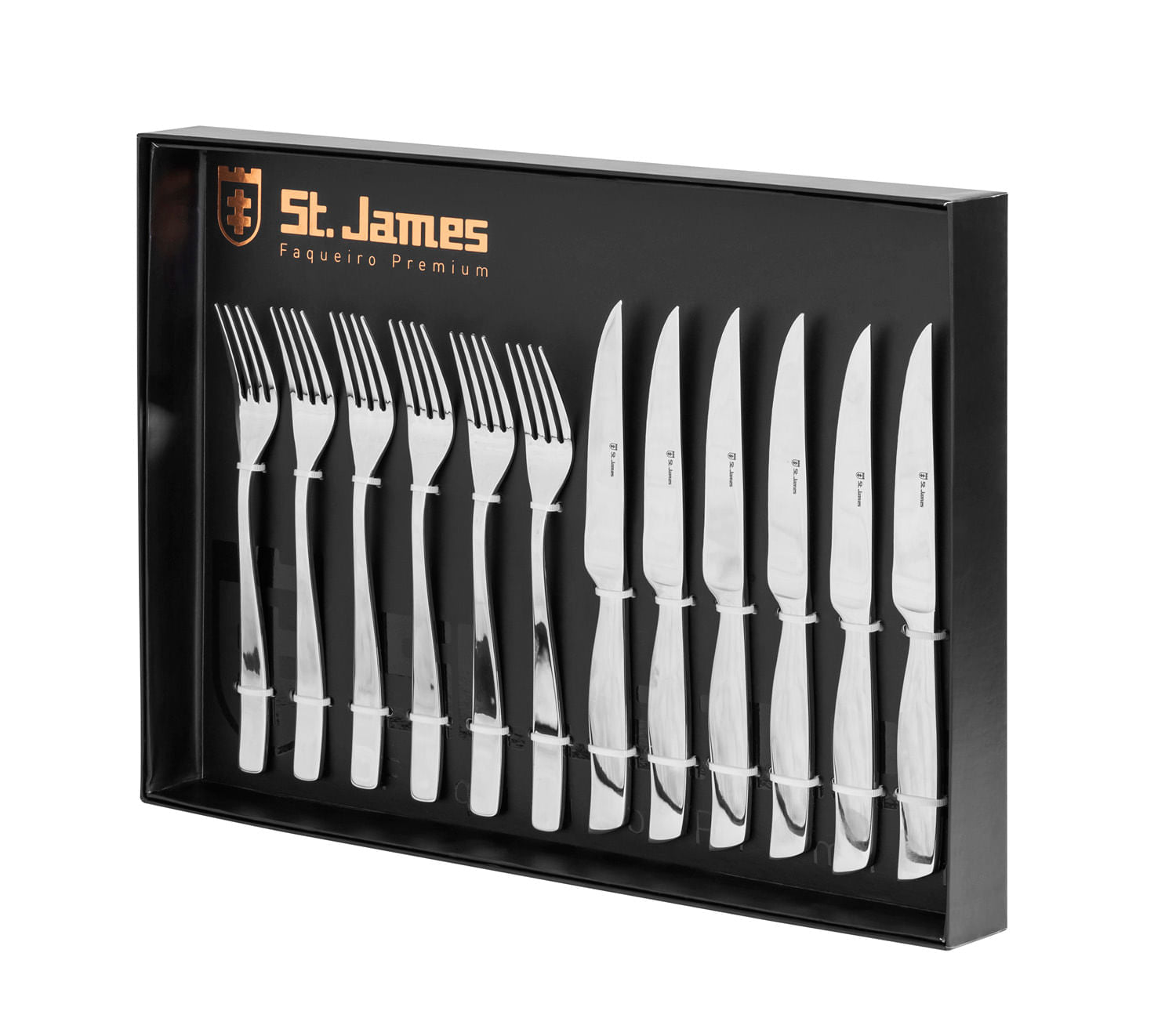 Faqueiro Wish Inox Churrasco 12 Peças St James - Ela Decora