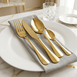 Faqueiro Dourado Aço Inox 24 Peças