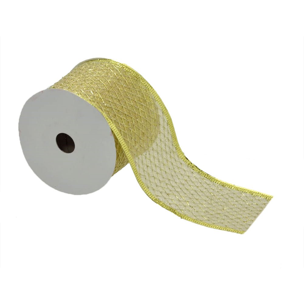 Fita Natalina Dourada de Plástico 9,14m - Ela Decora