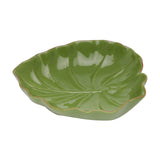Folha Decorativa Banana Leaf em Cerâmica Verde 23,5cm - Ela Decora