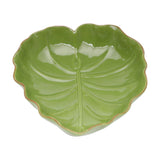 Folha Decorativa Banana Leaf em Cerâmica Verde 23,5cm - Ela Decora
