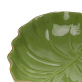 Folha Decorativa Banana Leaf em Cerâmica Verde 28,5cm - Ela Decora