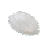 Folha Decorativa Cerâmica Banana Leaf Branco - 16 cm - Ela Decora