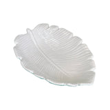 Folha Decorativa Cerâmica Banana Leaf Branco - 23 cm - Ela Decora