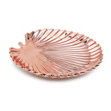 Folha Decorativa Rose Gold em Cerâmica Redonda (G) - 24,5cm - Ela Decora