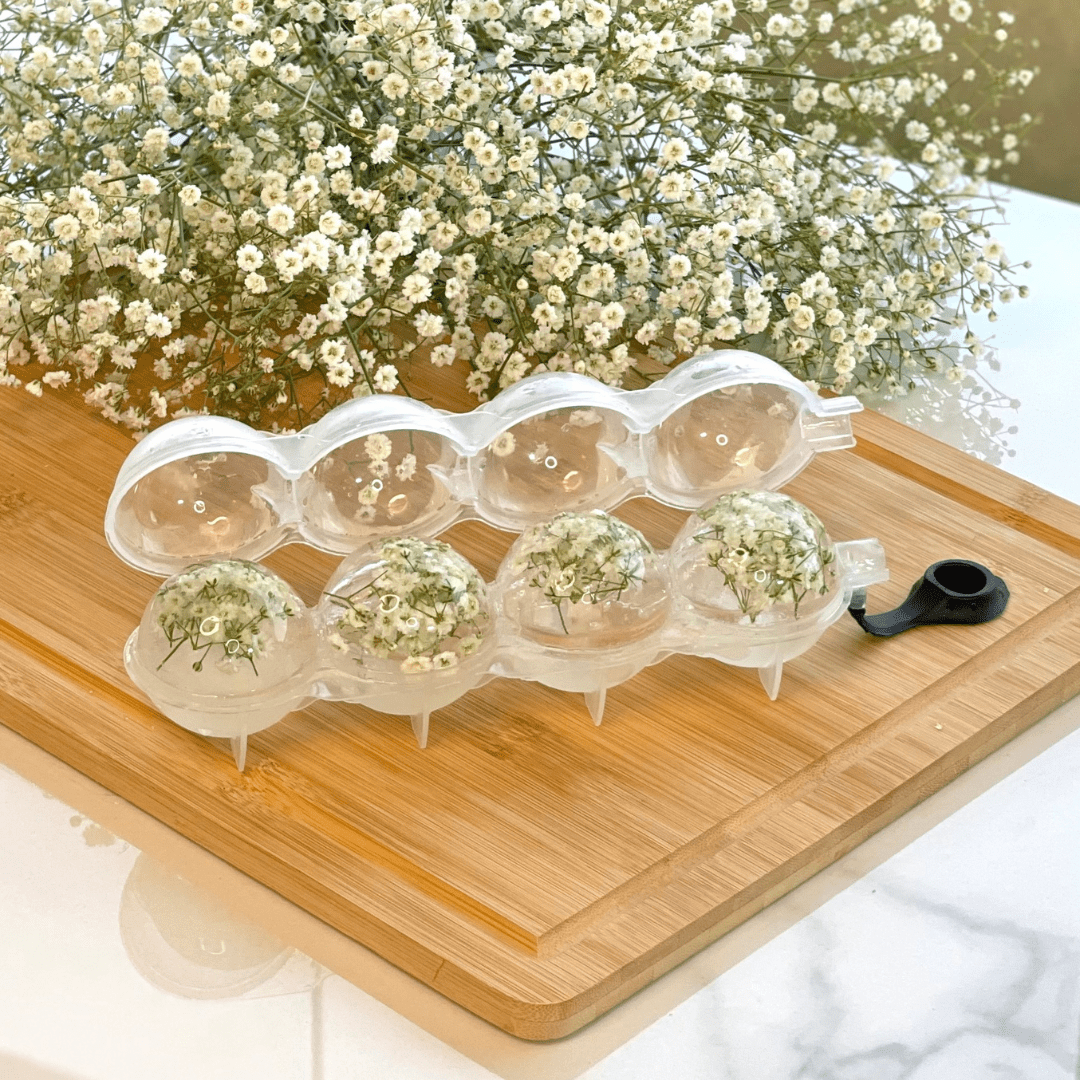 Forma para Gelo 4 Cavidades Redondas de Plástico 250ml - Ela Decora