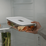 Pote de Vidro Hermético Tampa Branca Fresh Lock 1,2L