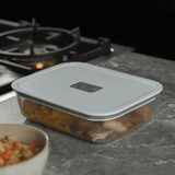 Pote de Vidro Hermético Tampa Branca Fresh Lock 1,2L