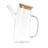 Galheteiro em Vidro com Tampa de Bambu 750ml - Ela Decora