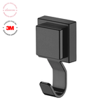 Gancho Multiuso com Fixação 3M Preto Fosco - Ela Decora