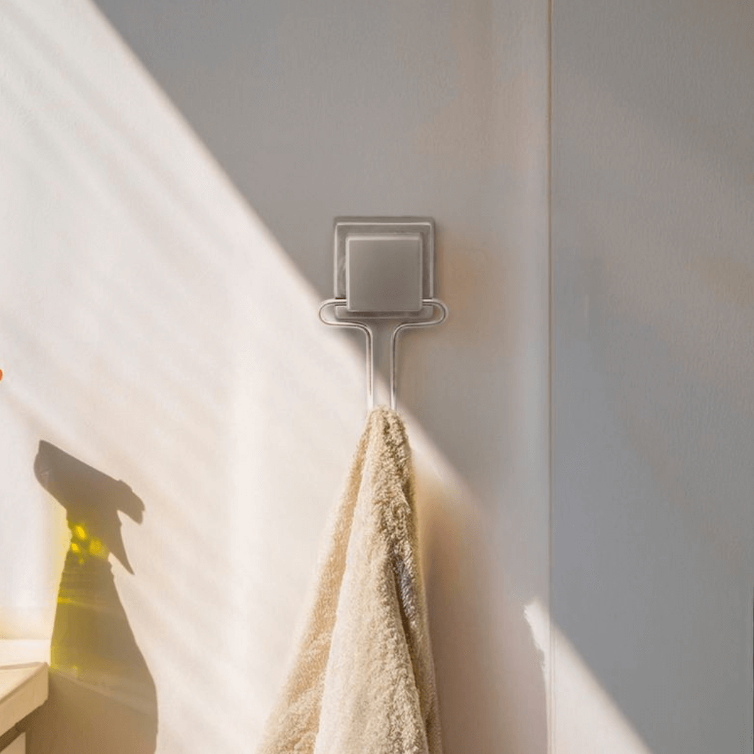 Gancho Multiuso Com Fixação Ventosa Cromado - Ela Decora