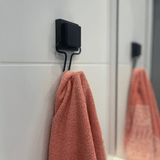 Gancho Multiuso de Parede Fixação Ventosa Preto - Ela Decora