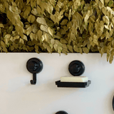 Gancho Multiuso em Plástico com Ventosa Preto - Ela Decora