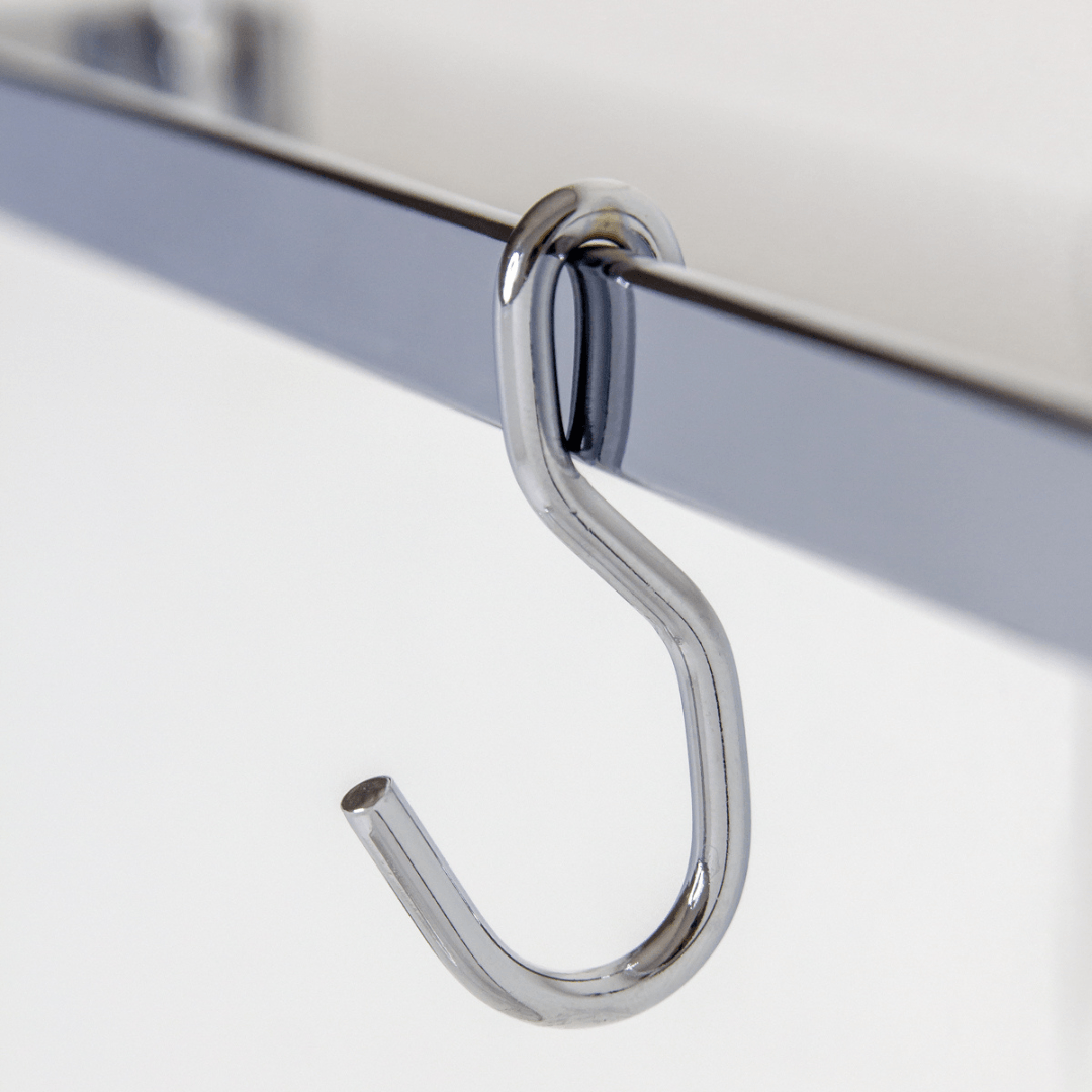 Gancho para Barra Piatina 6 unidades Cromado - Ela Decora