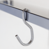 Gancho para Barra Piatina 6 unidades Cromado - Ela Decora