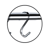 Gancho para Barra Tubular Cromado - 6 Unidades - Ela Decora