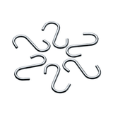 Gancho para Barra Tubular Cromado - 6 Unidades - Ela Decora