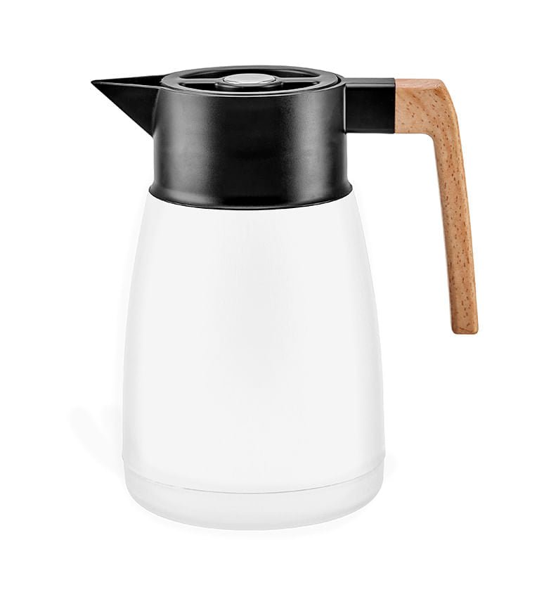 Garrafa Térmica Cora Branco 1 Litro - Ela Decora