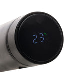 Garrafa Térmica de Aço Inox com Termometro em Led Preto 500ml - Ela Decora