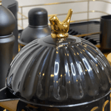 Garrafa Térmica de Plástico Bird Preta 1 Litro - Ela Decora